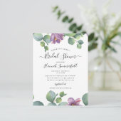 Vrijgezellenfeest Eucalyptus Greenery Floral Succu Uitnodiging Briefkaart (Staand voorkant)