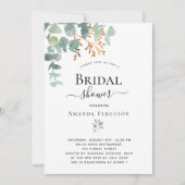 Vrijgezellenfeest eucalyptus greenery Gold elegant Kaart (Voorkant)