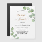 Vrijgezellenfeest eucalyptus greenery luxe magnetische uitnodiging (Voorkant / Achterkant)