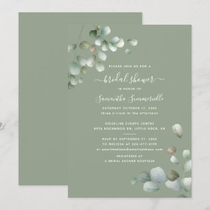 Vrijgezellenfeest Eucalyptus Greenery Script Kaart