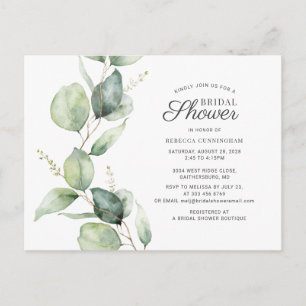 Vrijgezellenfeest Eucalyptus Greenery Script Uitnodiging Briefkaart