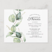 Vrijgezellenfeest Eucalyptus Greenery Script Uitnodiging Briefkaart (Voorkant)