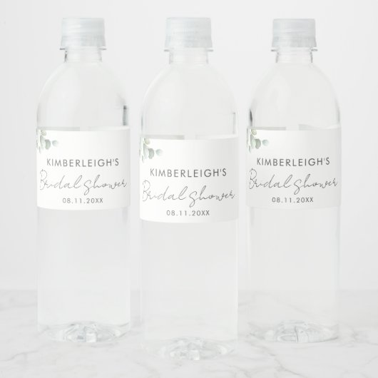 Vrijgezellenfeest Eucalyptus Greenery Script Waterfles Etiket (Flessen)