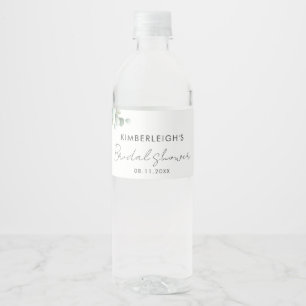 Vrijgezellenfeest Eucalyptus Greenery Script Waterfles Etiket