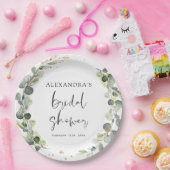 Vrijgezellenfeest Eucalyptus Greenery Succulent Papieren Bordje (Feest)