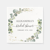 Vrijgezellenfeest Eucalyptus Greenery Succulent Servet (Voorkant)