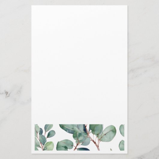 Vrijgezellenfeest eucalyptus groen elegante bruilo briefpapier (Achterkant)