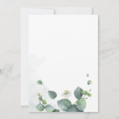 Vrijgezellenfeest Eucalyptus groen Kaart (Achterkant)