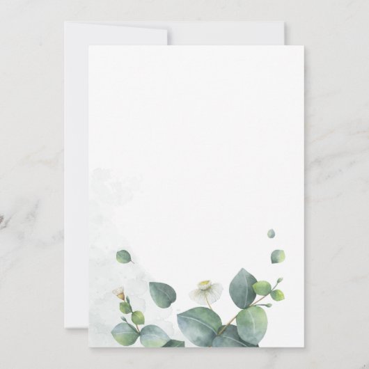 Vrijgezellenfeest Eucalyptus groen Kaart (Achterkant)