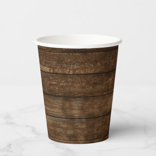 Vrijgezellenfeest Eucalyptus groen rustiek hout Papieren Bekers (Achterkant)