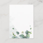 Vrijgezellenfeest eucalyptus groen uitnodiging (Achterkant)