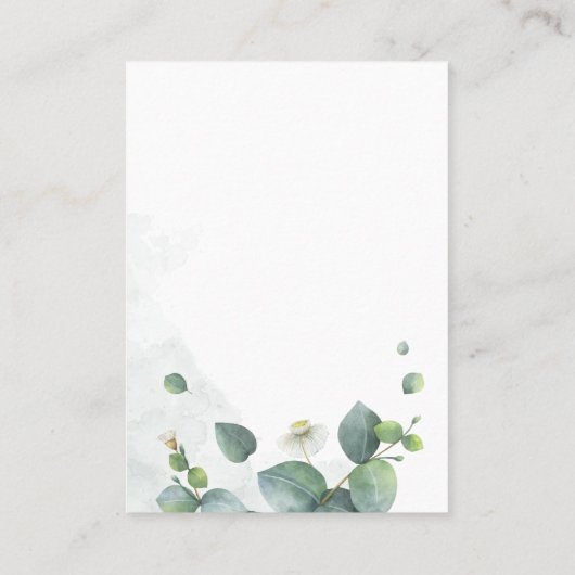 Vrijgezellenfeest eucalyptus groen uitnodiging (Achterkant)