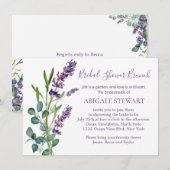 Vrijgezellenfeest Eucalyptus Lavender Flowers Kaart (Voorkant / Achterkant)