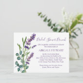 Vrijgezellenfeest Eucalyptus Lavender Flowers Kaart (Staand voorkant)