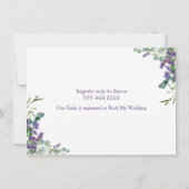 Vrijgezellenfeest Eucalyptus Lavender Flowers Kaart (Achterkant)