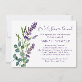 Vrijgezellenfeest Eucalyptus Lavender Flowers Kaart