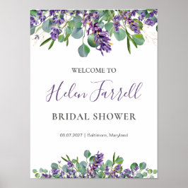 Vrijgezellenfeest Eucalyptus Lavender Flowers Poster