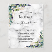 Vrijgezellenfeest eucalyptus marmer flyer (Voorkant)