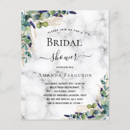 Vrijgezellenfeest eucalyptus marmer flyer