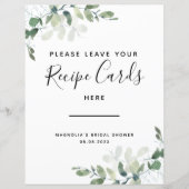 Vrijgezellenfeest Eucalyptus Recipe Kaart (Voorkant)