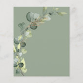 Vrijgezellenfeest Eucalyptus Sage Groene uitnodigi Flyer (Achterkant)