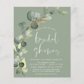 Vrijgezellenfeest Eucalyptus Sage Groene uitnodigi Flyer (Voorkant)