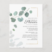 Vrijgezellenfeest Eucalyptus Script Greenery Flora Uitnodiging Briefkaart (Voorkant)