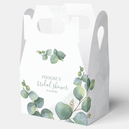 Vrijgezellenfeest Eucalyptus Succulent Botanisch Bedankdoosjes (Geopend)