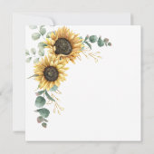 Vrijgezellenfeest Eucalyptus Sunflower Brunch Bubb Kaart (Achterkant)