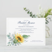 Vrijgezellenfeest Eucalyptus Sunflower Kaart (Staand voorkant)