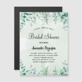 Vrijgezellenfeest eucalyptusbos luxe magnetische uitnodiging (Voorkant / Achterkant)