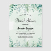 Vrijgezellenfeest eucalyptusbos luxe magnetische uitnodiging (Voorkant)