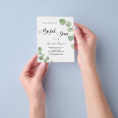 Vrijgezellenfeest-eucalyptusscript budgetuitnodigi flyer (Hand)