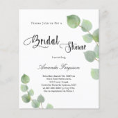 Vrijgezellenfeest-eucalyptusscript budgetuitnodigi flyer (Voorkant)