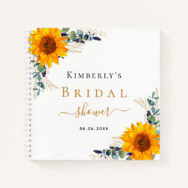 Vrijgezellenfeest eucalyptuszonnebloemen notitieboek