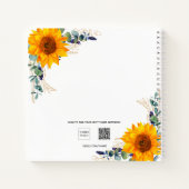 Vrijgezellenfeest eucalyptuszonnebloemen notitieboek (Achterkant)