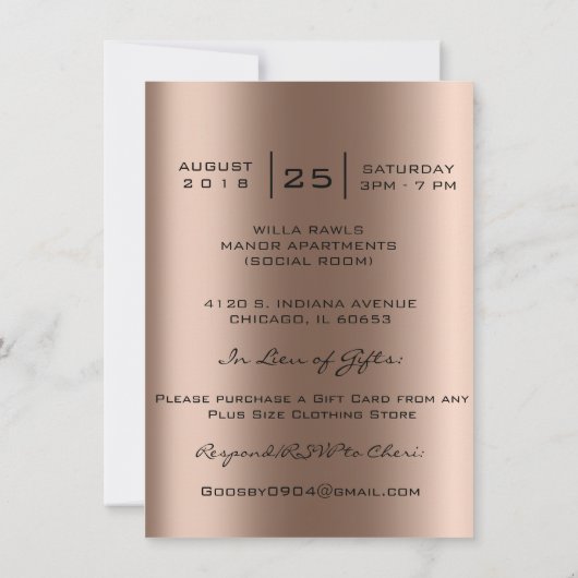 Vrijgezellenfeest Eyes Bronze Sparkly Lips Burgund Kaart (Achterkant)