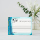 Vrijgezellenfeest familie Recept Kaart Blue Geode  (Staand voorkant)