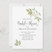 Vrijgezellenfeest Fanical Baby's Breath Greenery Save The Date (Voorkant)