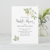 Vrijgezellenfeest Fanical Baby's Breath Greenery Save The Date (Staand voorkant)