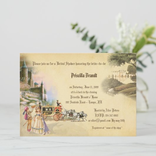 Vrijgezellenfeest, Fantasy sprookje, romantisch Kaart (Staand voorkant)