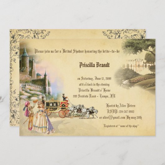 Vrijgezellenfeest, Fantasy sprookje, romantisch Kaart (Voorkant / Achterkant)