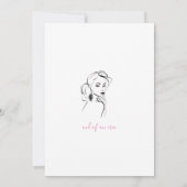 Vrijgezellenfeest Fashionillustratie Kaart (Achterkant)