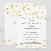 Vrijgezellenfeest Faux Gold Folie Glitter Lampjes Kaart (Voorkant / Achterkant)