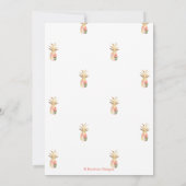 Vrijgezellenfeest, Faux Gold Waterverf Ananas Save The Date (Achterkant)