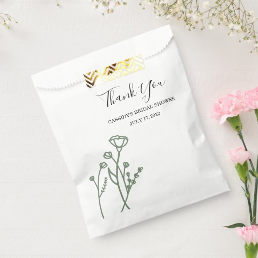 Vrijgezellenfeest Favor Bag Wildflower Sage Bedankzakje (Gezegeld)