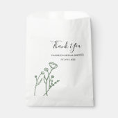 Vrijgezellenfeest Favor Bag Wildflower Sage Bedankzakje (Voorkant)