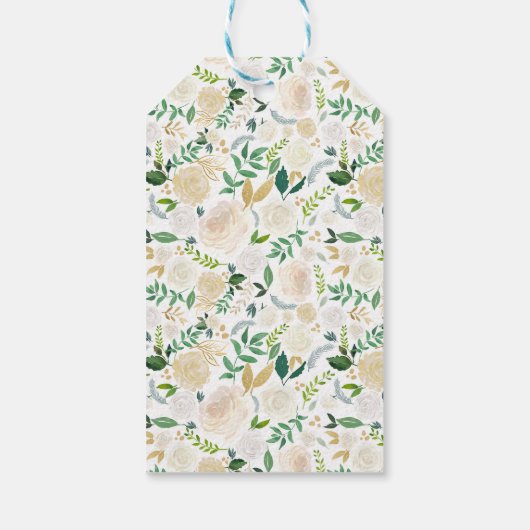 Vrijgezellenfeest Favor Modern Gold Lijst Green Fl Cadeaulabel (Achterkant)