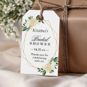 Vrijgezellenfeest Favor Modern Gold Lijst Green Fl Cadeaulabel