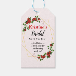 Vrijgezellenfeest Favor Modern Goud Lijst Rood Gou Cadeaulabel